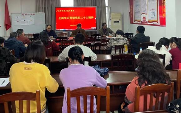 我校全体教职工全面学习贯彻党的二十大精神